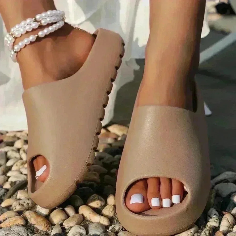 Brown Casual Women's Anti-Slip Slippers